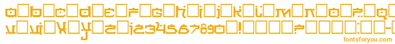 フォントFutureNews – 白い背景にオレンジのフォント