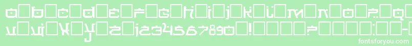 フォントFutureNews – 緑の背景に白い文字