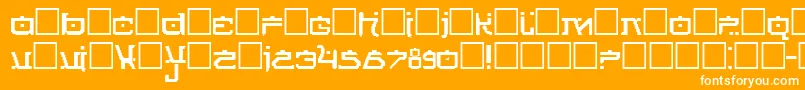 フォントFutureNews – オレンジの背景に白い文字