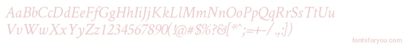 CrimsonTextItalic Font – Pink Fonts on White Background