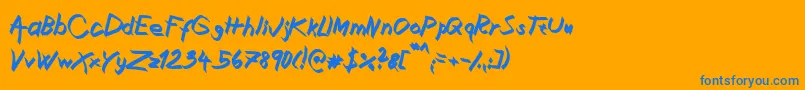 fuente XaligraphyBolditalic – Fuentes Azules Sobre Fondo Naranja