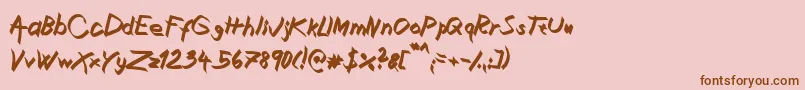 More about XaligraphyBolditalic Font XaligraphyBolditalic Font – Brown Fonts on Pink Background