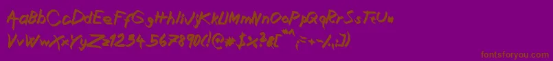 fuente XaligraphyBolditalic – Fuentes Marrones Sobre Fondo Morado