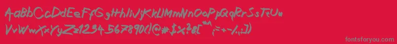 Więcej informacji o czcionce XaligraphyBolditalic Czcionka XaligraphyBolditalic – szare czcionki na czerwonym tle
