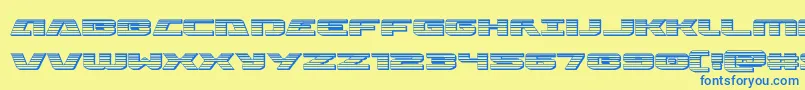 Iapetuschrome Font – Blue Fonts on Yellow Background