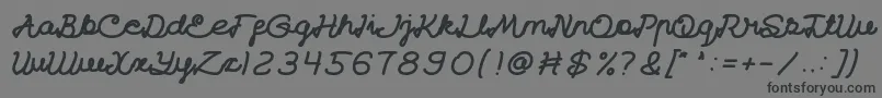 Шрифт CatatanHarianBold – чёрные шрифты на сером фоне