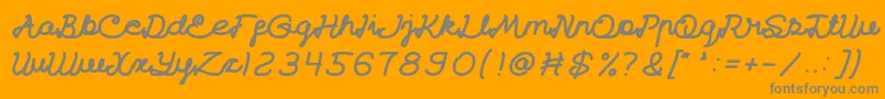 CatatanHarianBold-Schriftart – Graue Schriften auf orangefarbenem Hintergrund