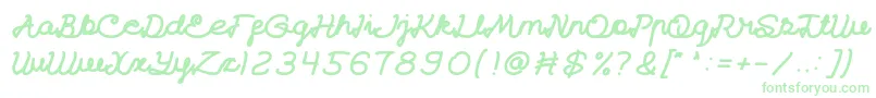 CatatanHarianBold Font – Green Fonts on White Background