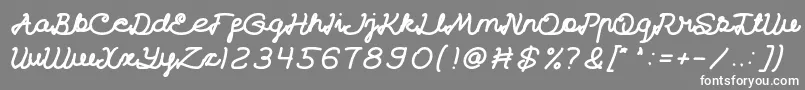 フォントCatatanHarianBold – 灰色の背景に白い文字