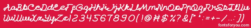 CatatanHarianBold Font – White Fonts on Red Background