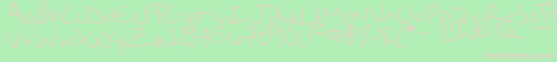 StraightUpZody Font – Pink Fonts on Green Background