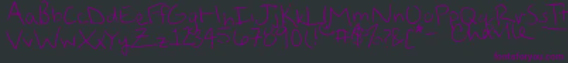 StraightUpZody Font – Purple Fonts on Black Background