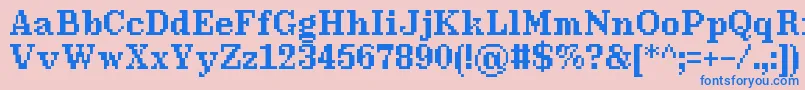 MillenniumBold Font – Blue Fonts on Pink Background