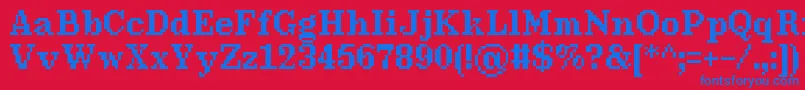 MillenniumBold Font – Blue Fonts on Red Background