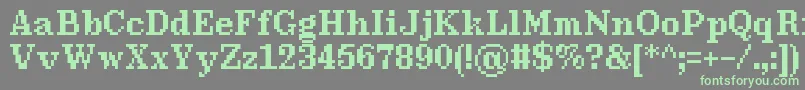 MillenniumBold Font – Green Fonts on Gray Background