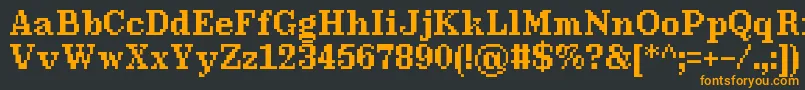 Шрифт MillenniumBold – оранжевые шрифты на чёрном фоне