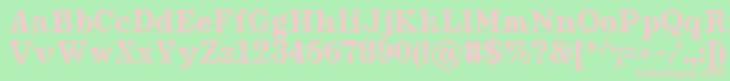 Police MillenniumBold – polices roses sur fond vert