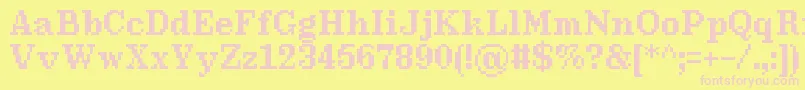 MillenniumBold Font – Pink Fonts on Yellow Background