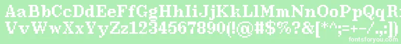 MillenniumBold Font – White Fonts on Green Background