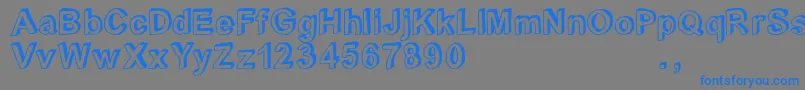 Crblatrial Font – Blue Fonts on Gray Background