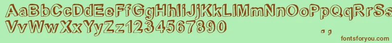 Crblatrial Font – Brown Fonts on Green Background