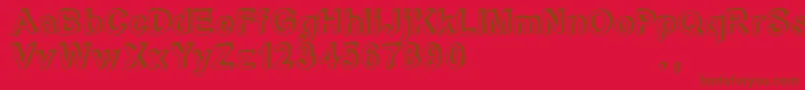 Crblatrial Font – Brown Fonts on Red Background