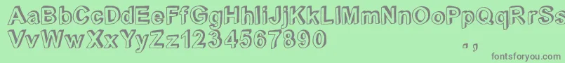 フォントCrblatrial – 緑の背景に灰色の文字