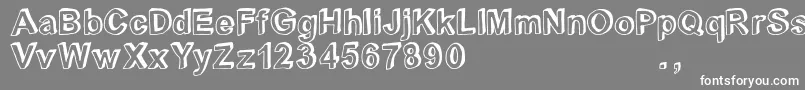 フォントCrblatrial – 灰色の背景に白い文字