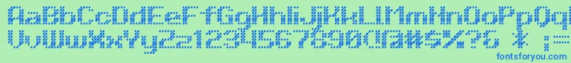 D3Isotopism Font – Blue Fonts on Green Background