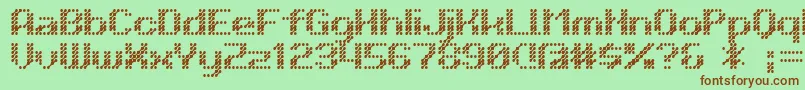 D3Isotopism Font – Brown Fonts on Green Background