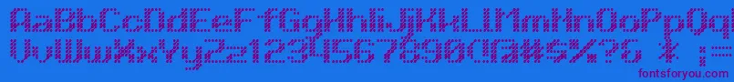 D3Isotopism Font – Purple Fonts on Blue Background