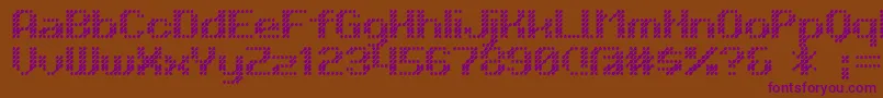 D3Isotopism Font – Purple Fonts on Brown Background