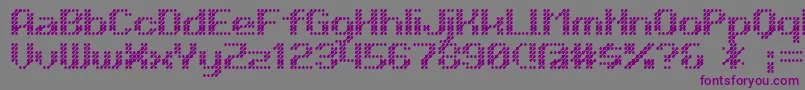 D3Isotopism Font – Purple Fonts on Gray Background