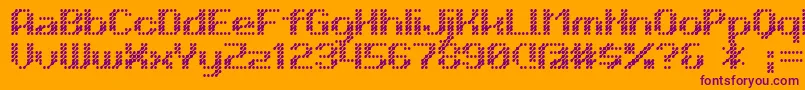 More about D3Isotopism Font D3Isotopism Font – Purple Fonts on Orange Background