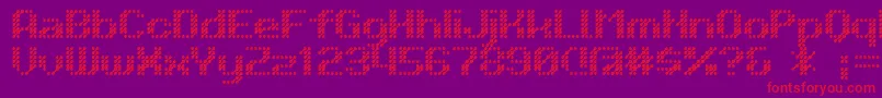 D3Isotopism Font – Red Fonts on Purple Background