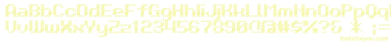 D3Isotopism Font – Yellow Fonts on White Background