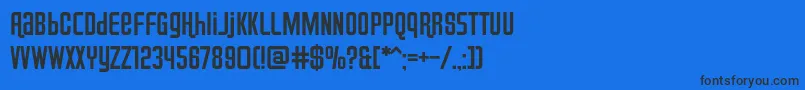 Airport Font – Black Fonts on Blue Background