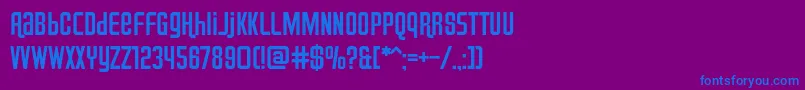 Airport Font – Blue Fonts on Purple Background