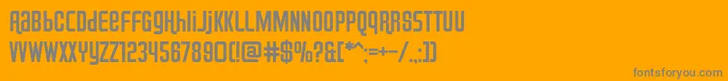 Airport-Schriftart – Graue Schriften auf orangefarbenem Hintergrund