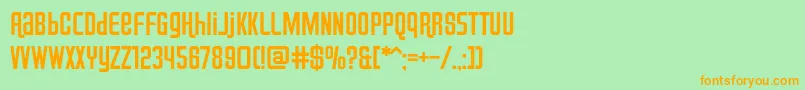 Airport Font – Orange Fonts on Green Background