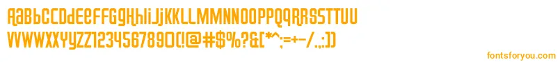 Airport Font – Orange Fonts on White Background