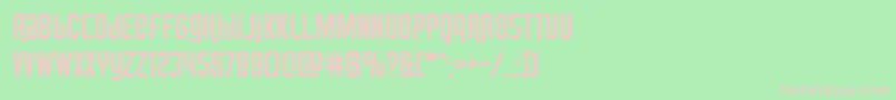 Airport Font – Pink Fonts on Green Background