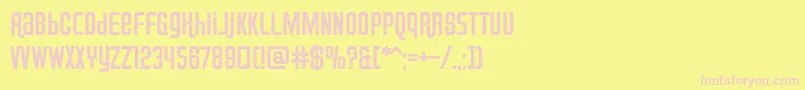 Airport Font – Pink Fonts on Yellow Background