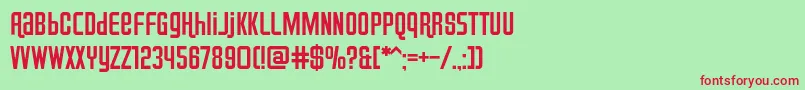 Airport Font – Red Fonts on Green Background