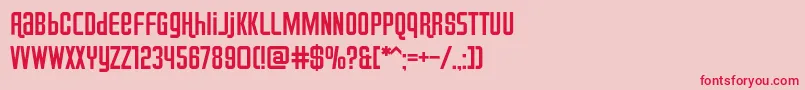 Airport Font – Red Fonts on Pink Background