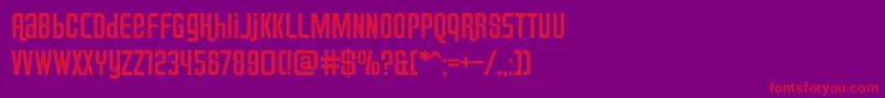 Airport Font – Red Fonts on Purple Background