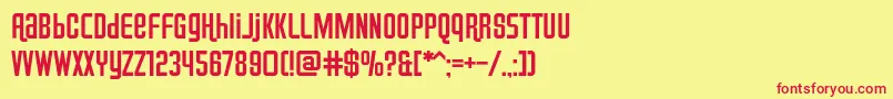 Airport Font – Red Fonts on Yellow Background