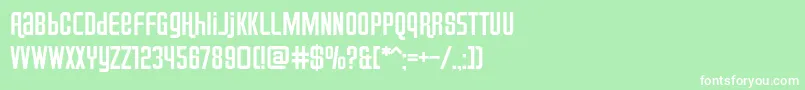 Airport Font – White Fonts on Green Background