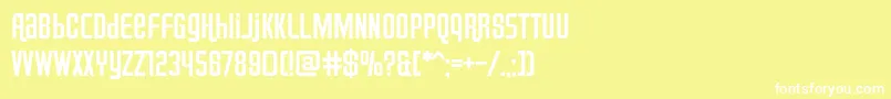 Airport-Schriftart – Weiße Schriften auf gelbem Hintergrund