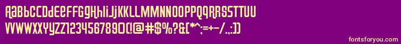 Airport-fontti – keltaiset fontit violetilla taustalla